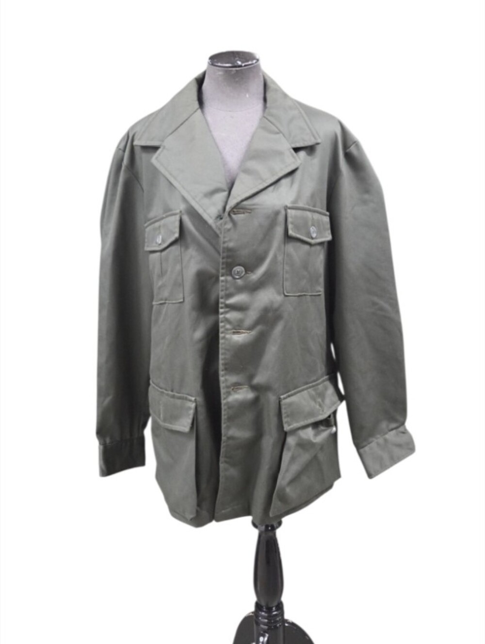 Vintage Eddie Bauer Olive Green Military Field Desert Cloth Jacket